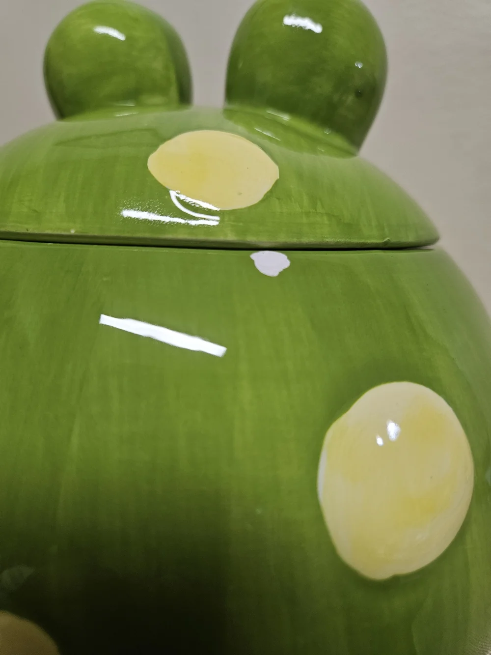 Toby Toad Ceramic Frog Cookie Jar